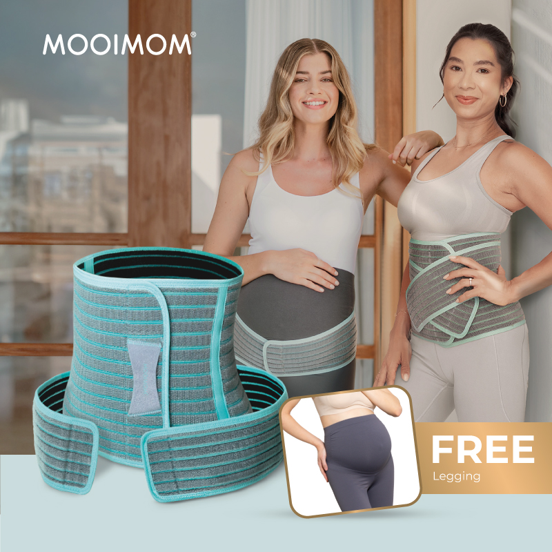 MOOIMOM Korset Hamil, Pasca-melahirkan, Caesar 2in1 Premium Bamboo Corset