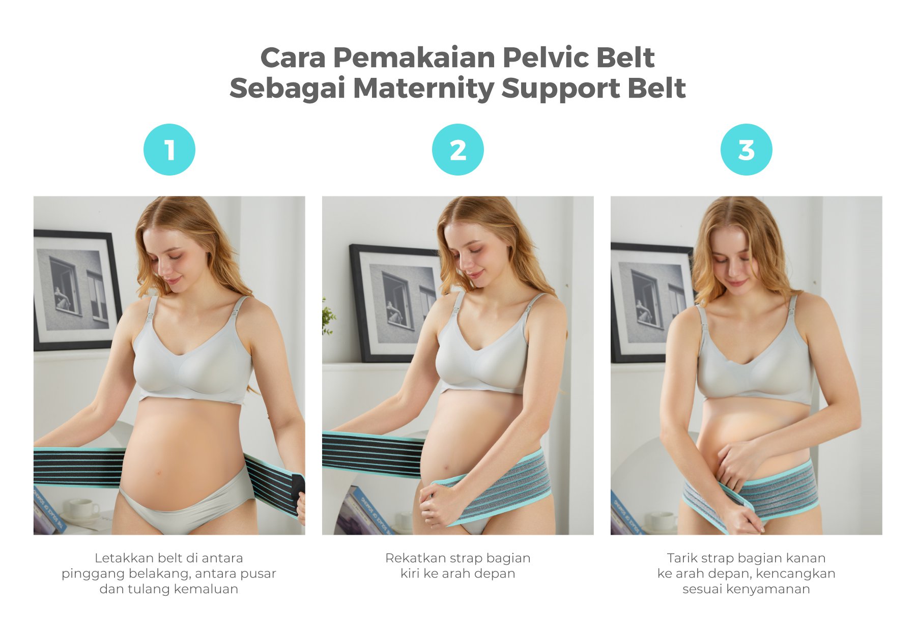 MOOIMOM Korset Hamil & Pasca Melahirkan | Korset Medis - MOOIMOM 2 in 1 Premium Bamboo Corset description image