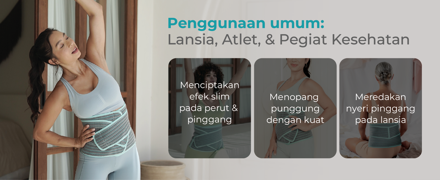 MOOIMOM Korset Hamil & Pasca Melahirkan | Korset Medis - MOOIMOM 2 in 1 Premium Bamboo Corset description image