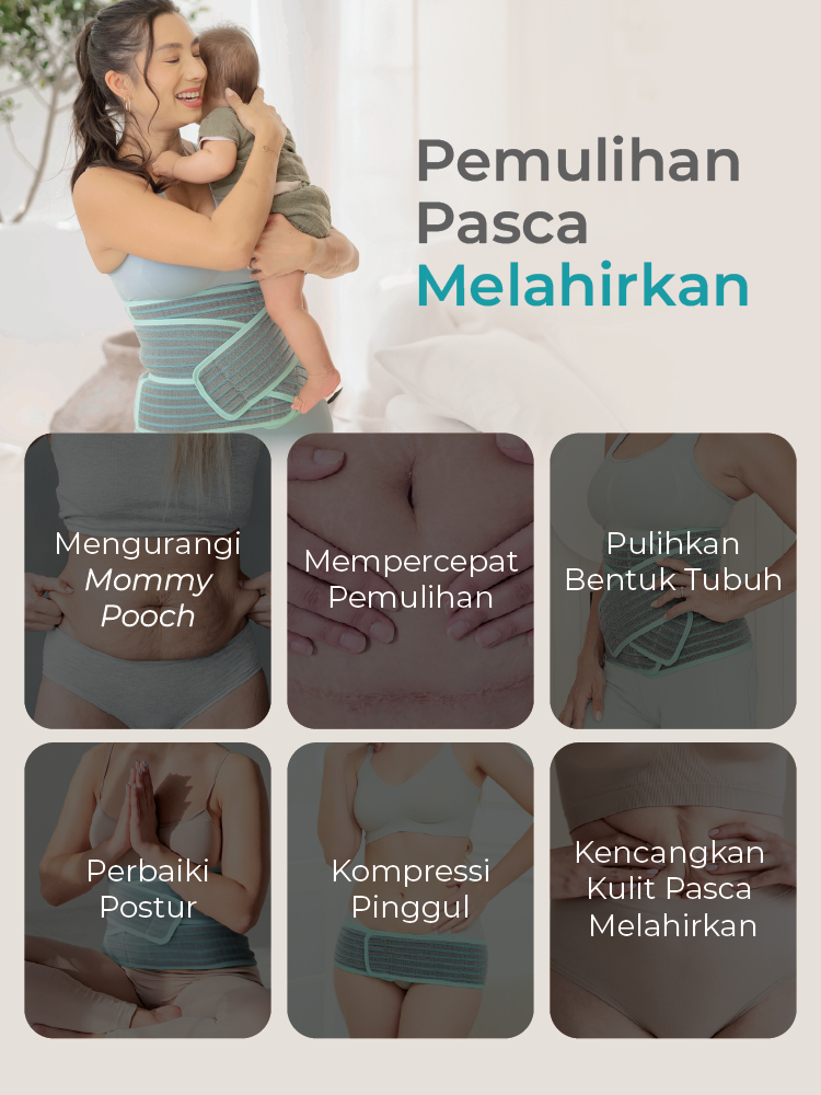 MOOIMOM Korset Hamil & Pasca Melahirkan | Korset Medis - MOOIMOM 2 in 1 Premium Bamboo Corset description image