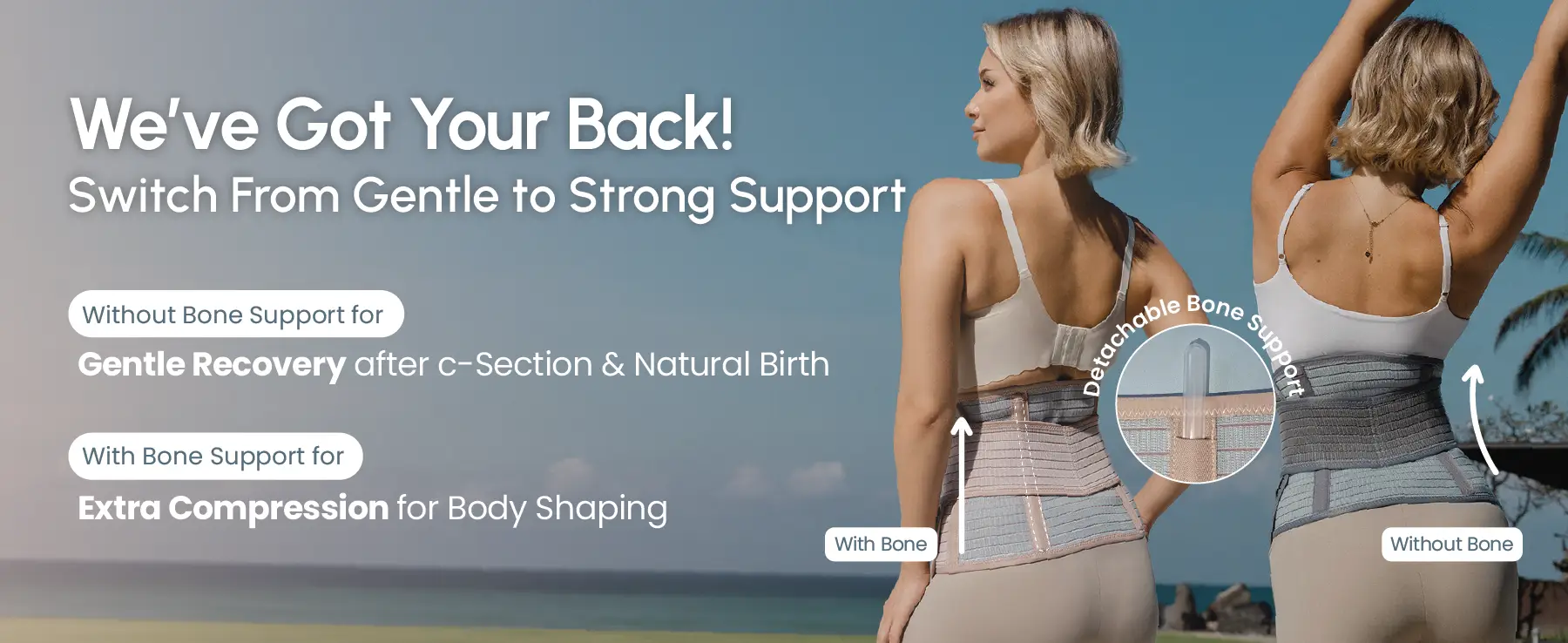 MOOIMOM CoolWeave Bamboo Postpartum Corset description image