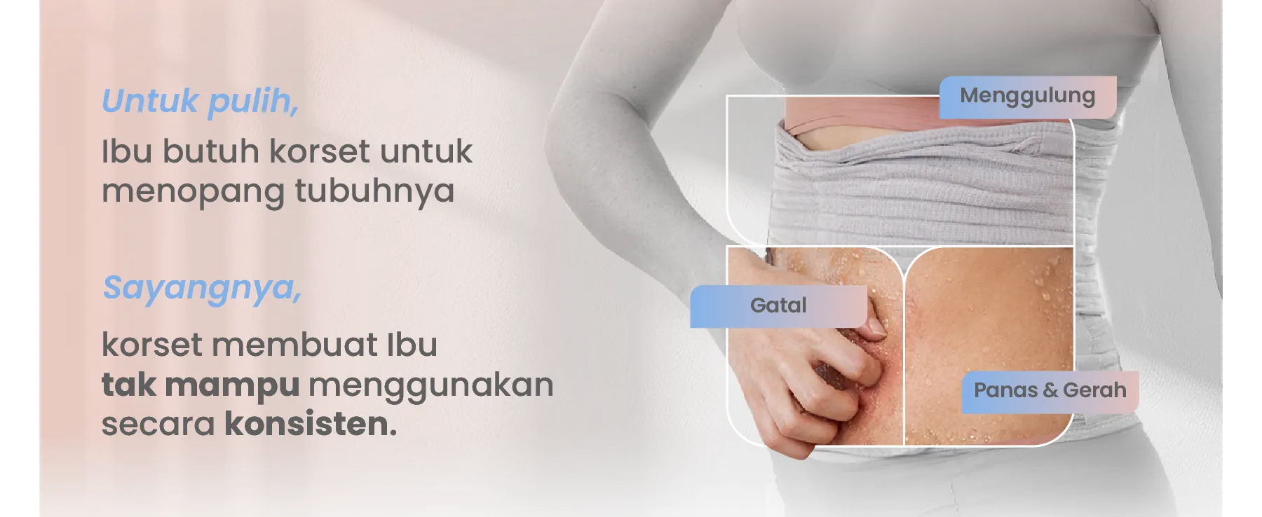 MOOIMOM CoolWeave Bamboo Postpartum Corset description image