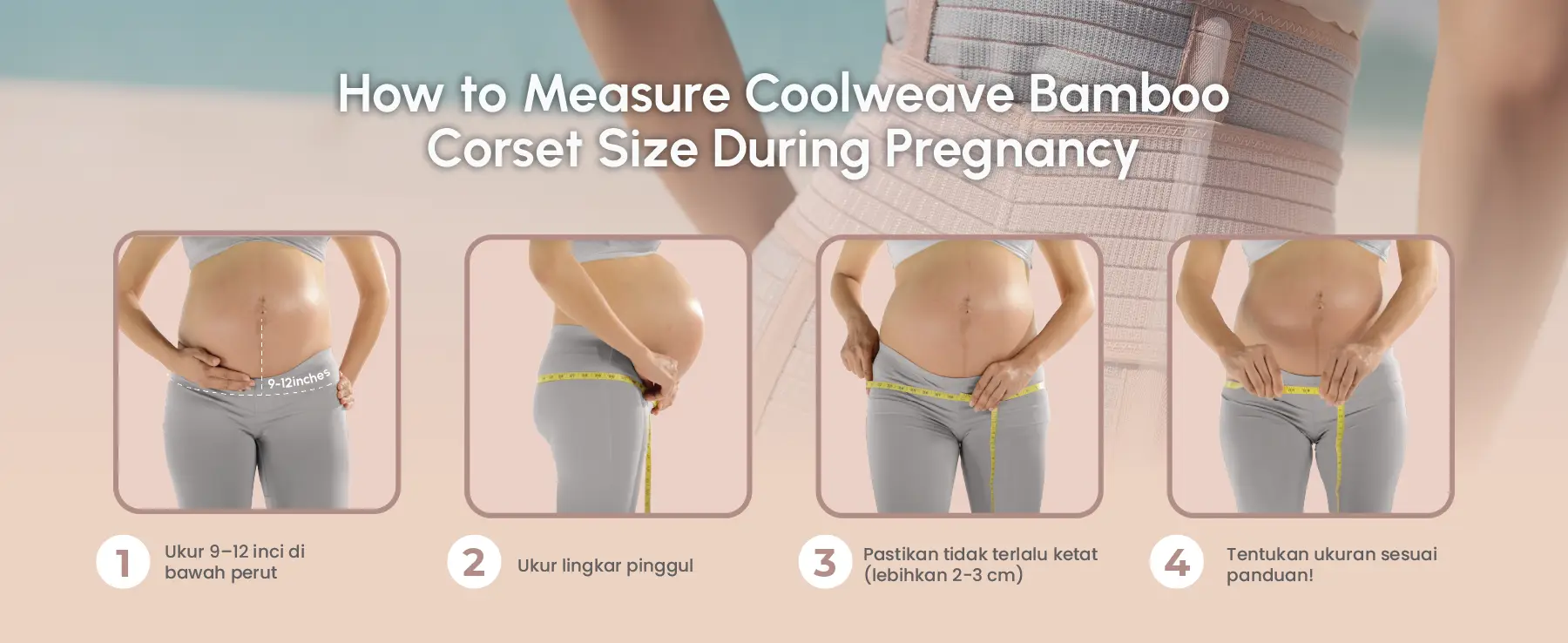 MOOIMOM CoolWeave Bamboo Postpartum Corset description image