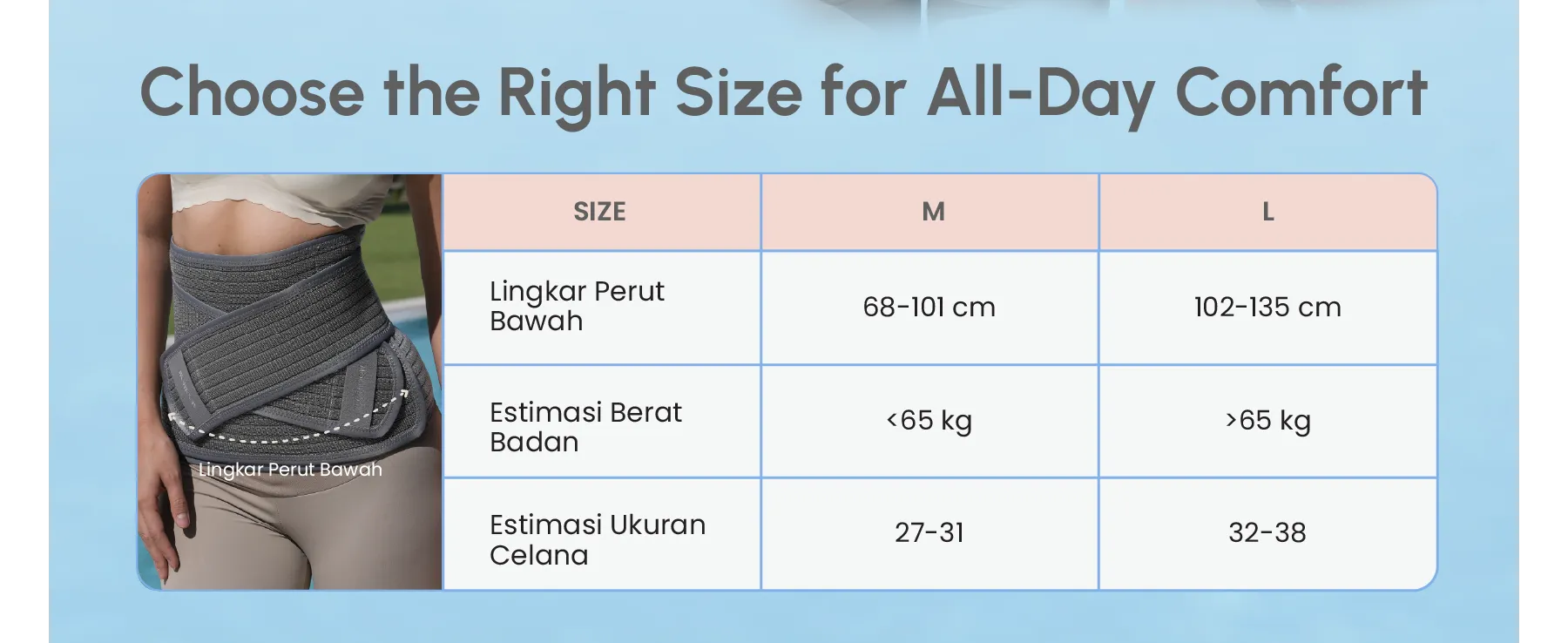 MOOIMOM CoolWeave Bamboo Postpartum Corset description image