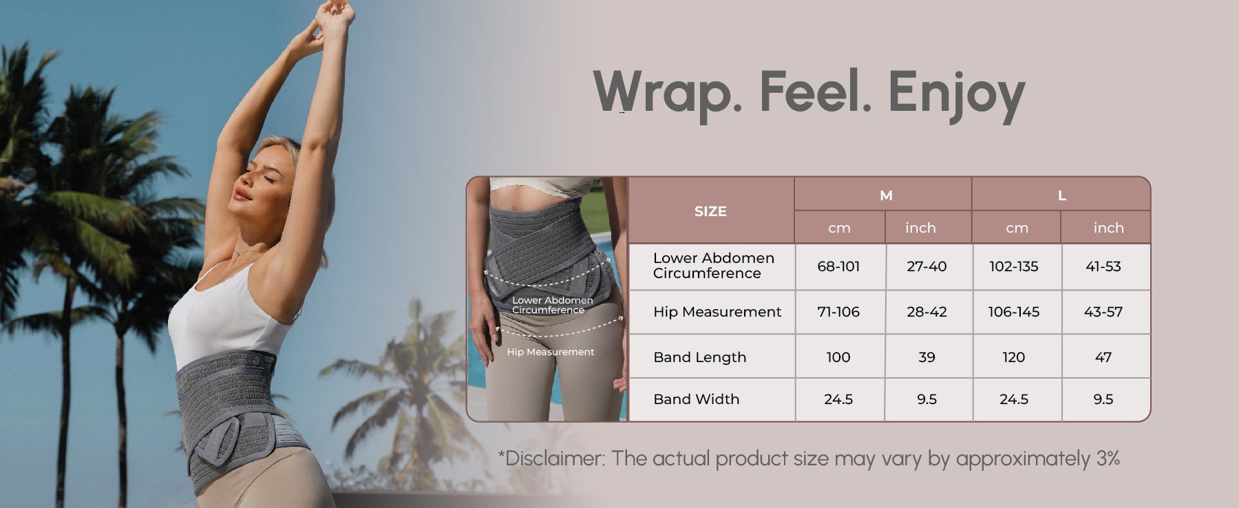 MOOIMOM CoolWeave Bamboo Postpartum Corset description image