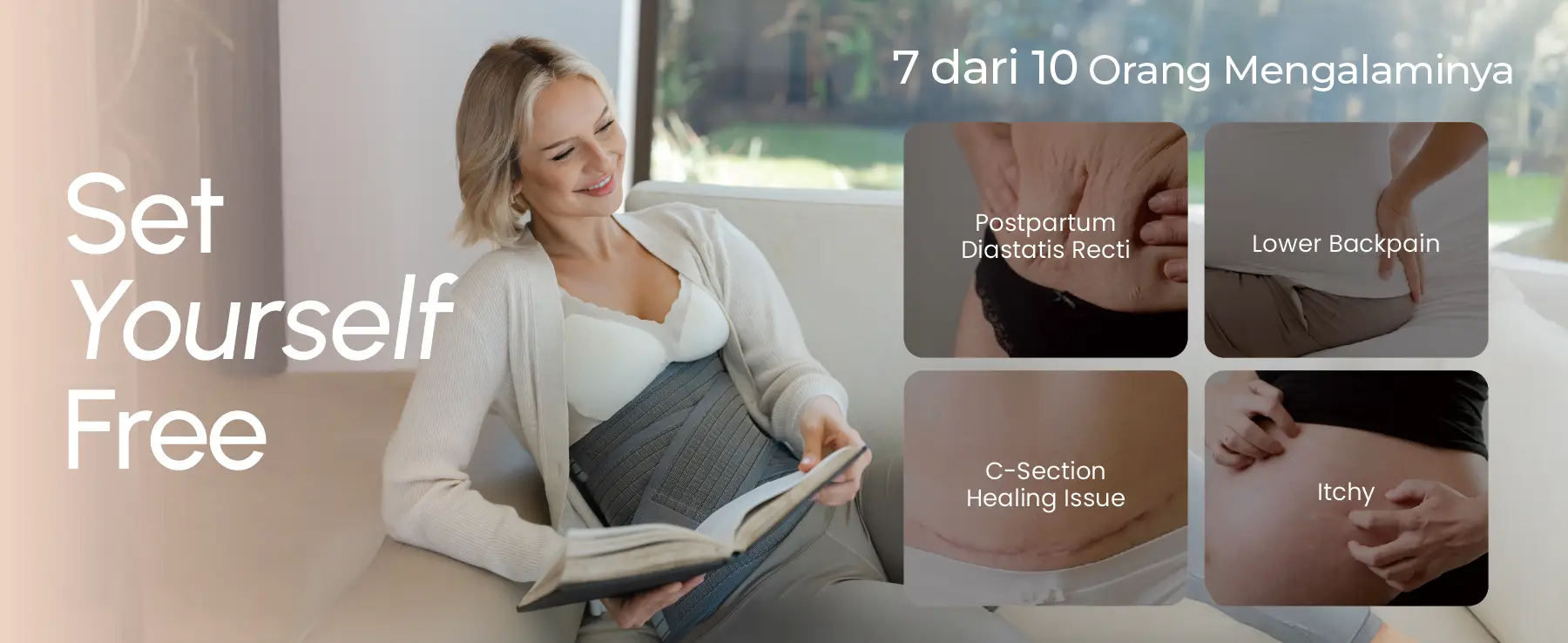 MOOIMOM CoolWeave Bamboo Postpartum Corset description image