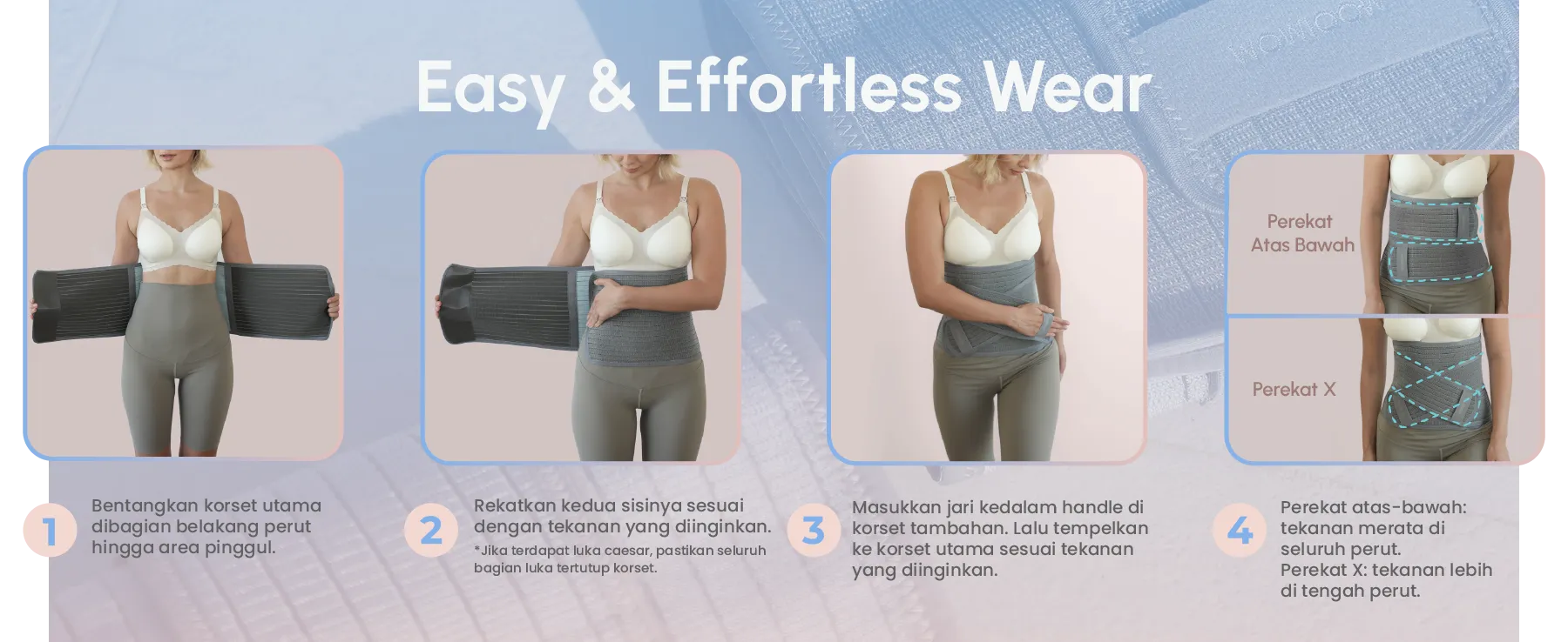 MOOIMOM CoolWeave Bamboo Postpartum Corset description image