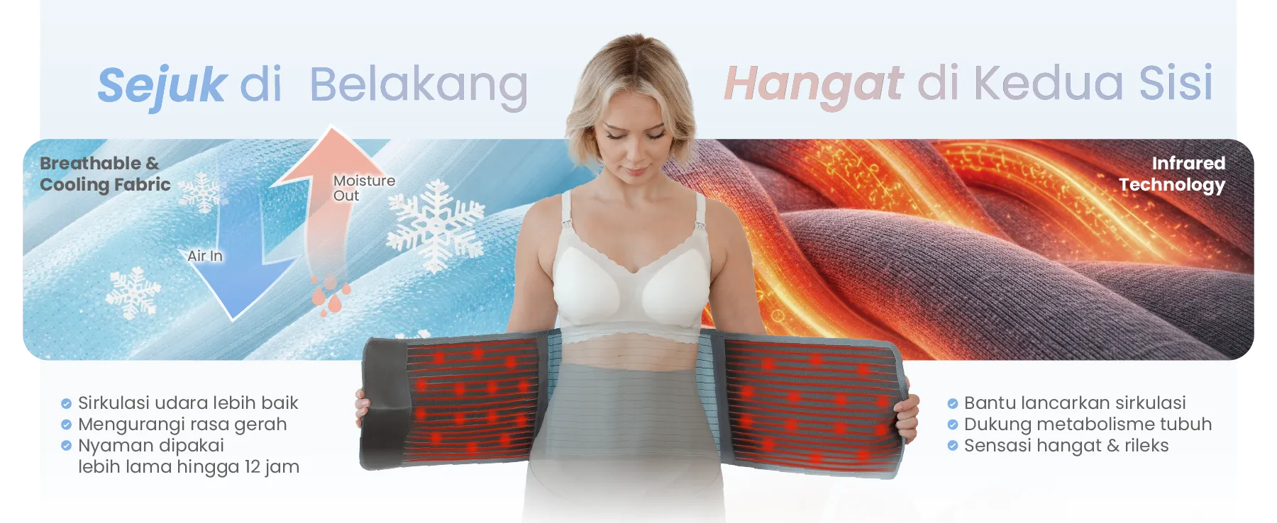 MOOIMOM CoolWeave Bamboo Postpartum Corset description image