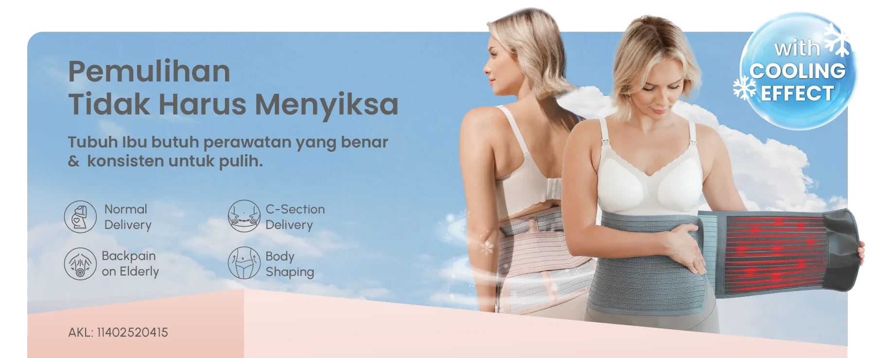 MOOIMOM CoolWeave Bamboo Postpartum Corset description image