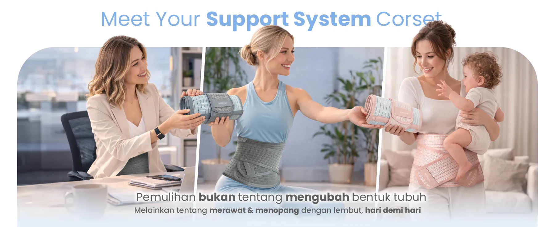 MOOIMOM CoolWeave Bamboo Postpartum Corset description image