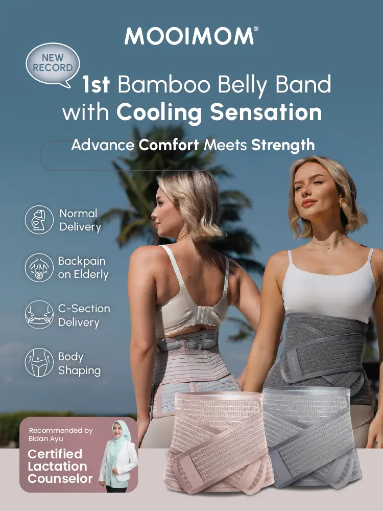 MOOIMOM CoolWeave Bamboo Postpartum Corset description image