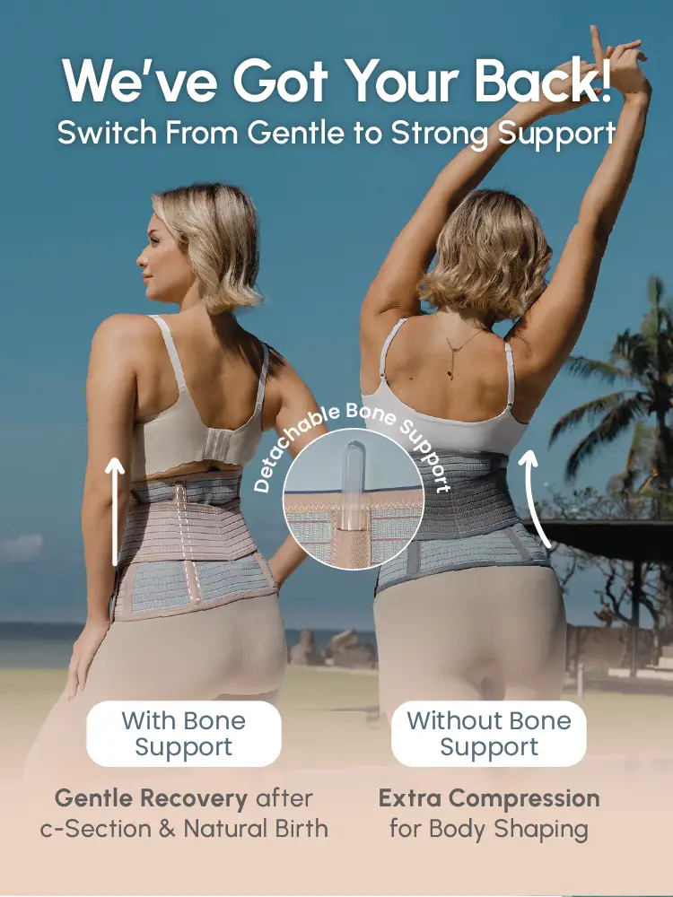 MOOIMOM CoolWeave Bamboo Postpartum Corset description image