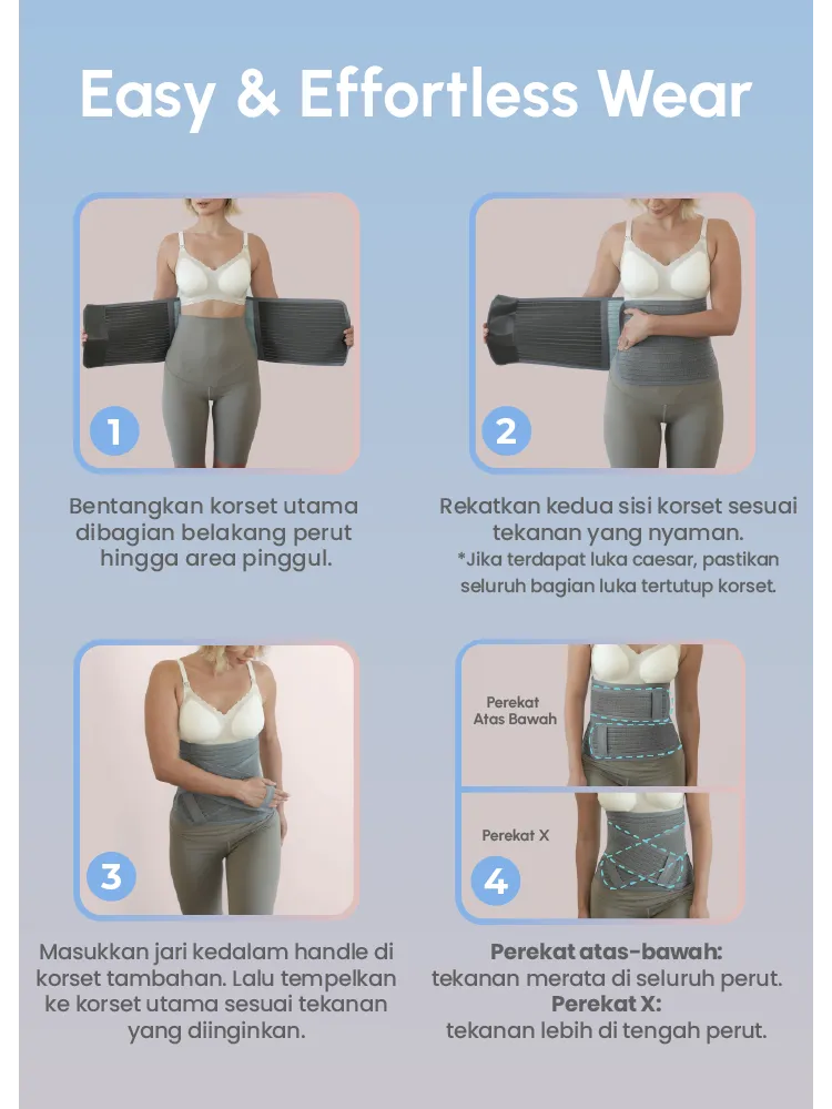 MOOIMOM CoolWeave Bamboo Postpartum Corset description image