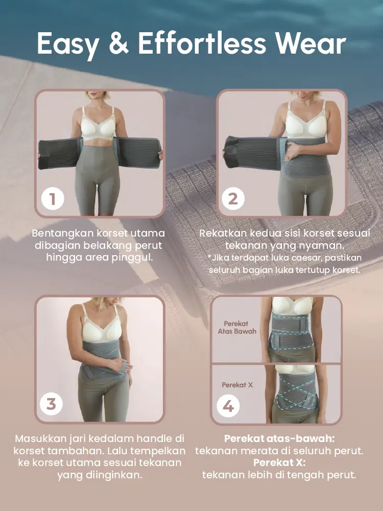 MOOIMOM CoolWeave Bamboo Postpartum Corset description image