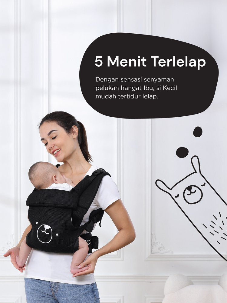 MOOIMOM X Nero Bianco Wonder Carrier - Gendongan Bayi SSC description image