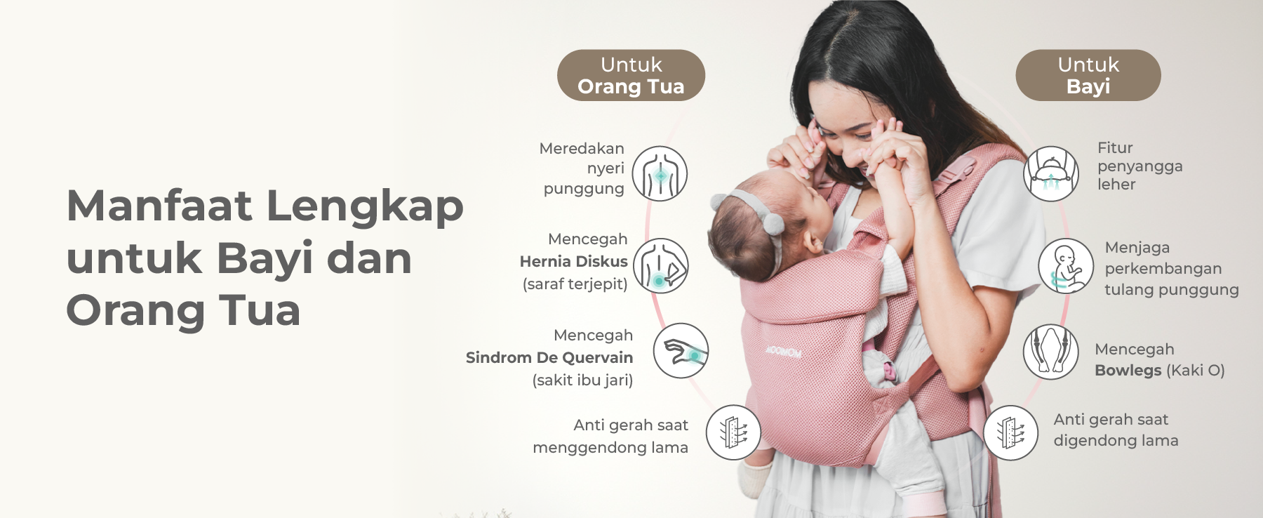 MOOIMOM Wonder Carrier - Gendongan Bayi SSC description image