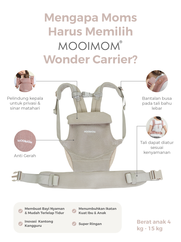 MOOIMOM Wonder Carrier - Gendongan Bayi SSC description image