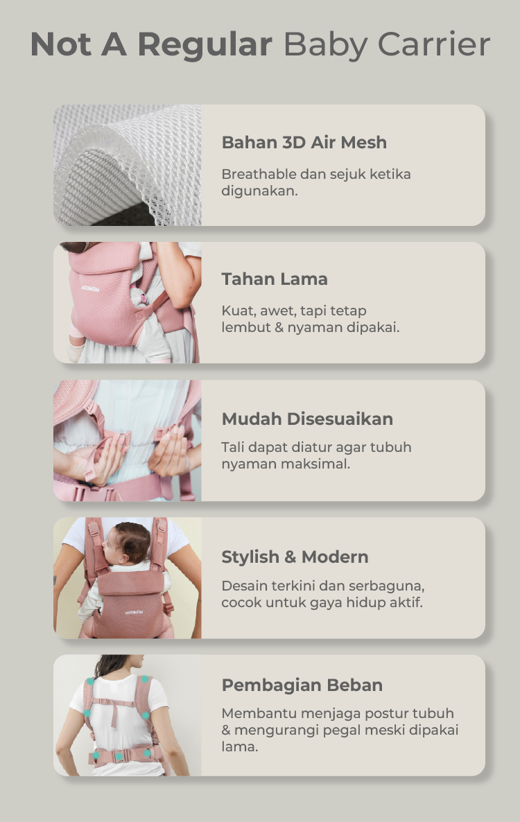 MOOIMOM Wonder Carrier - Gendongan Bayi SSC description image
