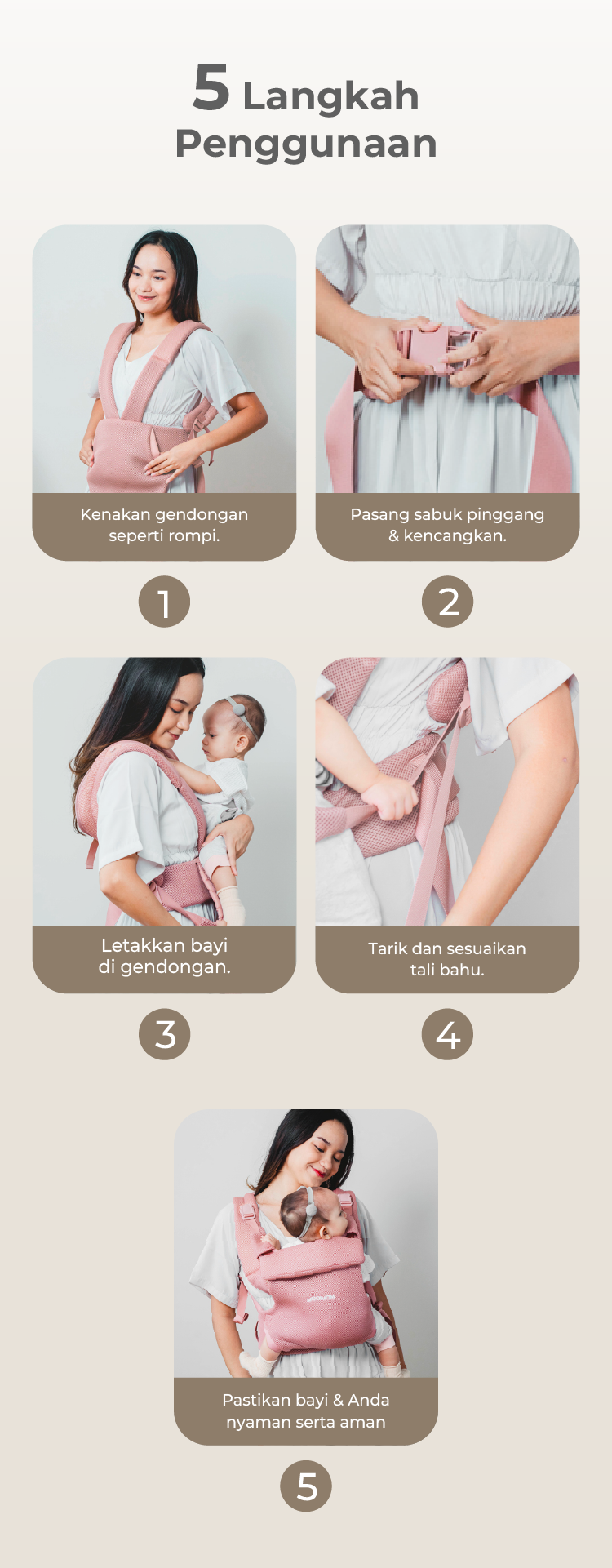 MOOIMOM Wonder Carrier - Gendongan Bayi SSC description image