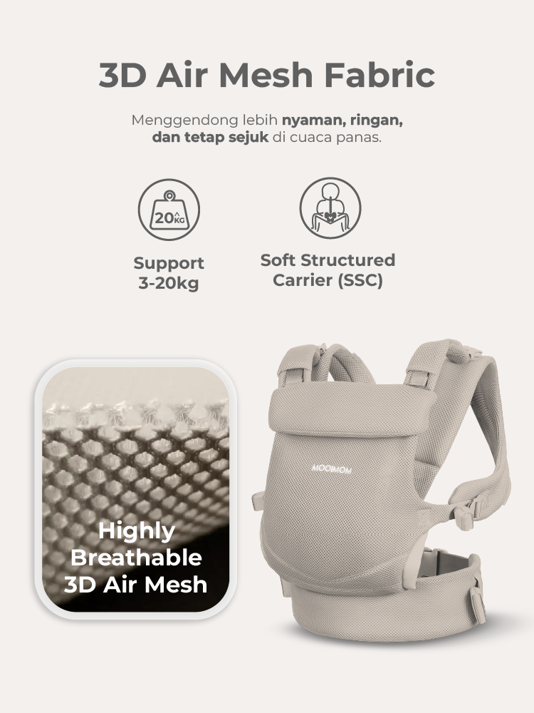 MOOIMOM Wonder Carrier - Gendongan Bayi SSC description image