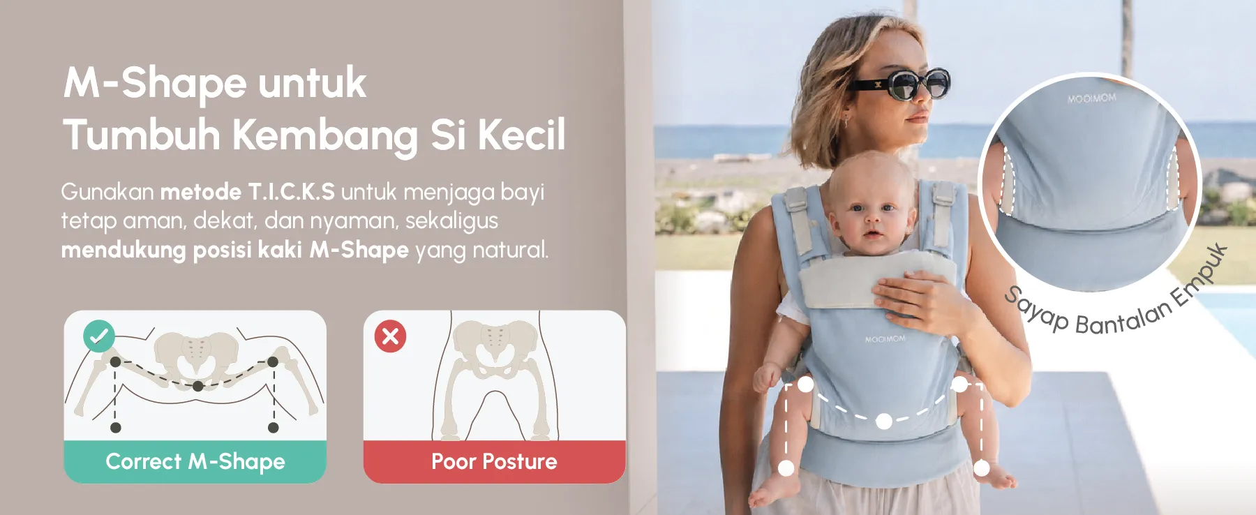 [PRE ORDER] MOOIMOM Wonder Carrier - Pure Cotton Series description image