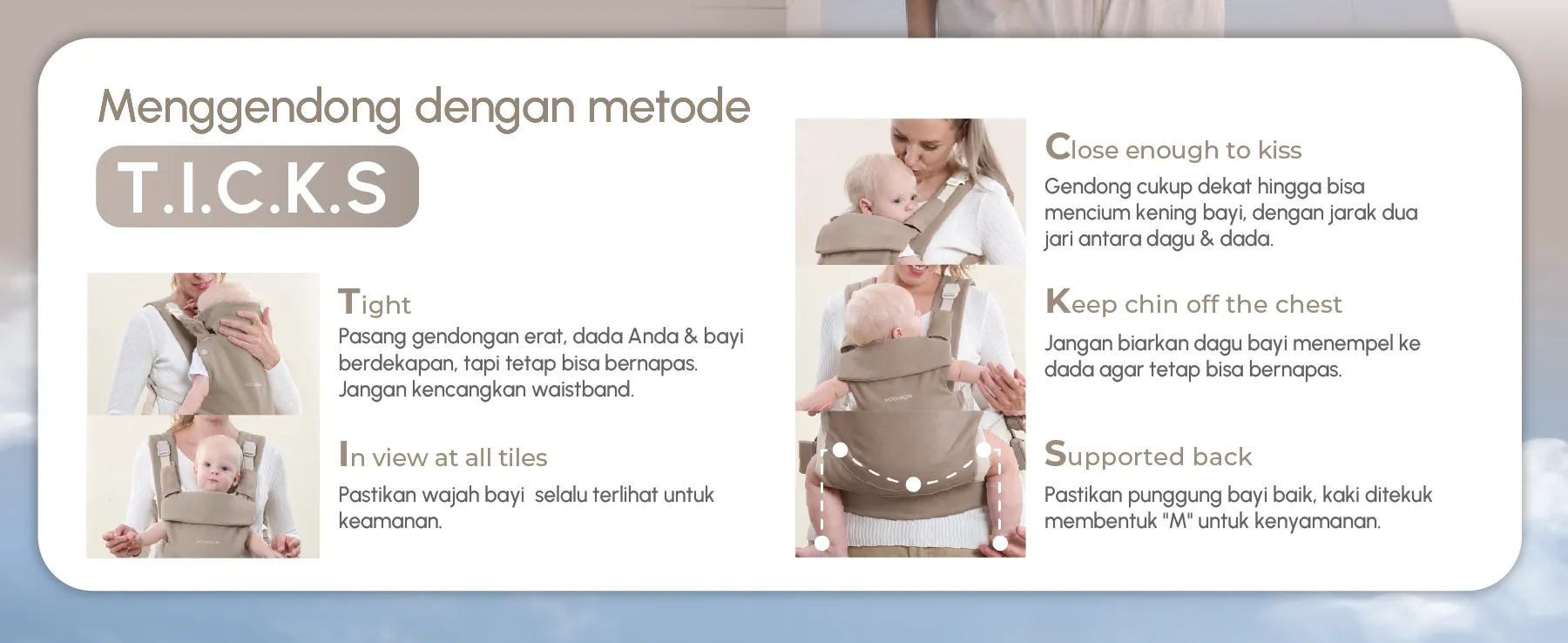 [PRE ORDER] MOOIMOM Wonder Carrier - Pure Cotton Series description image