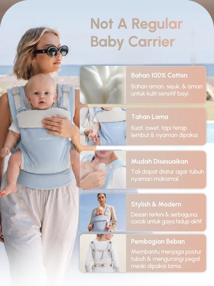 [PRE ORDER] MOOIMOM Wonder Carrier - Pure Cotton Series description image