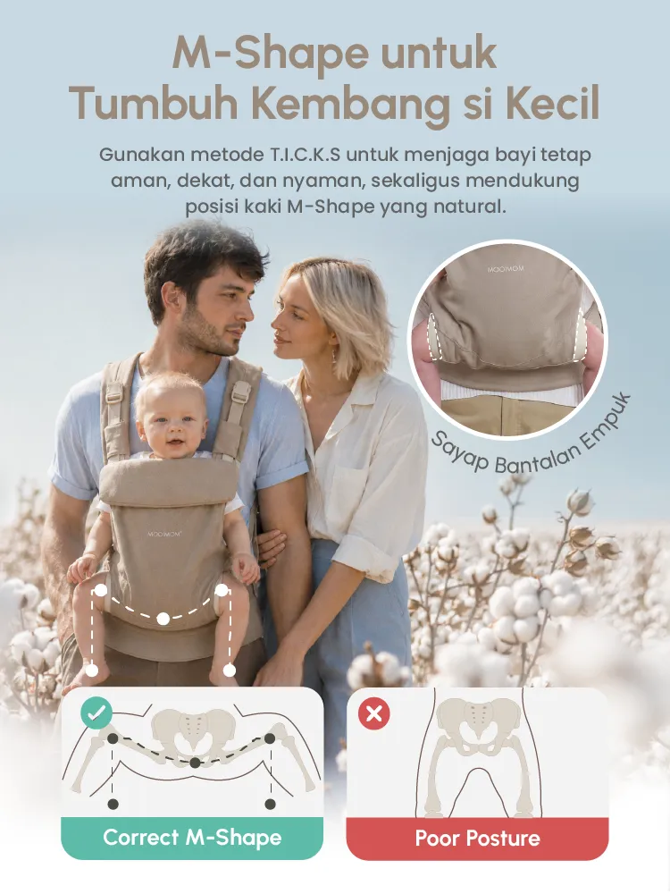 [PRE ORDER] MOOIMOM Wonder Carrier - Pure Cotton Series description image