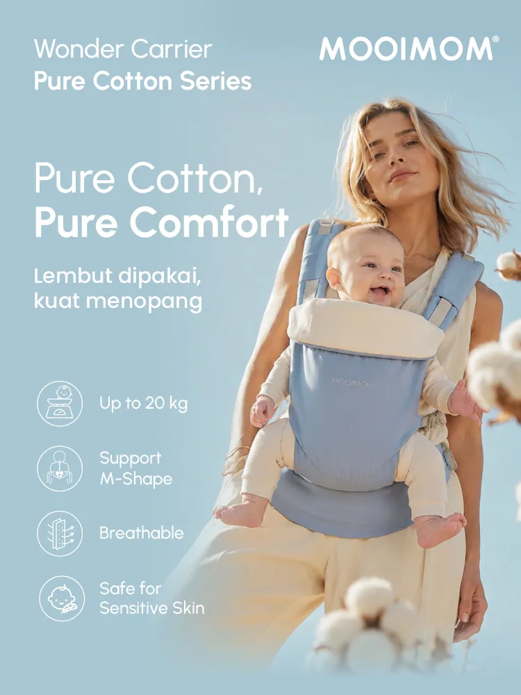 [PRE ORDER] MOOIMOM Wonder Carrier - Pure Cotton Series description image