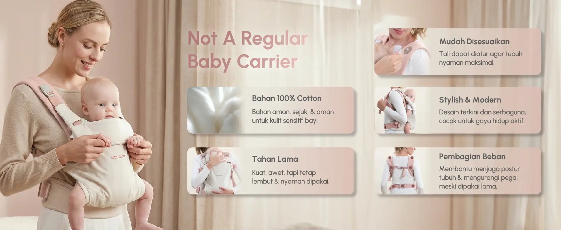 MOOIMOM Wonder Carrier - Pure Cotton Series description image