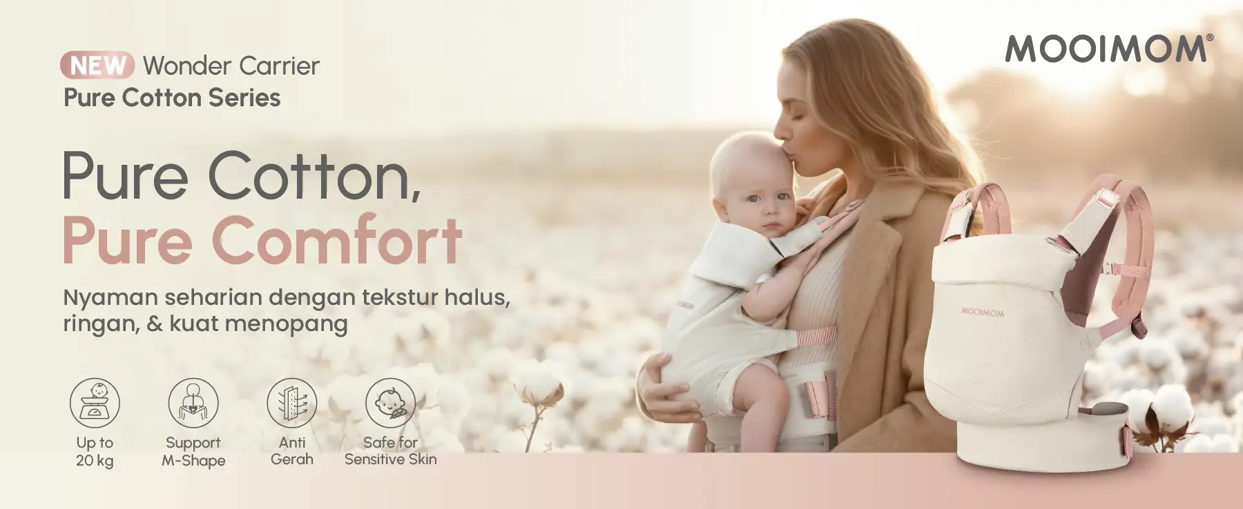 MOOIMOM Wonder Carrier - Pure Cotton Series description image
