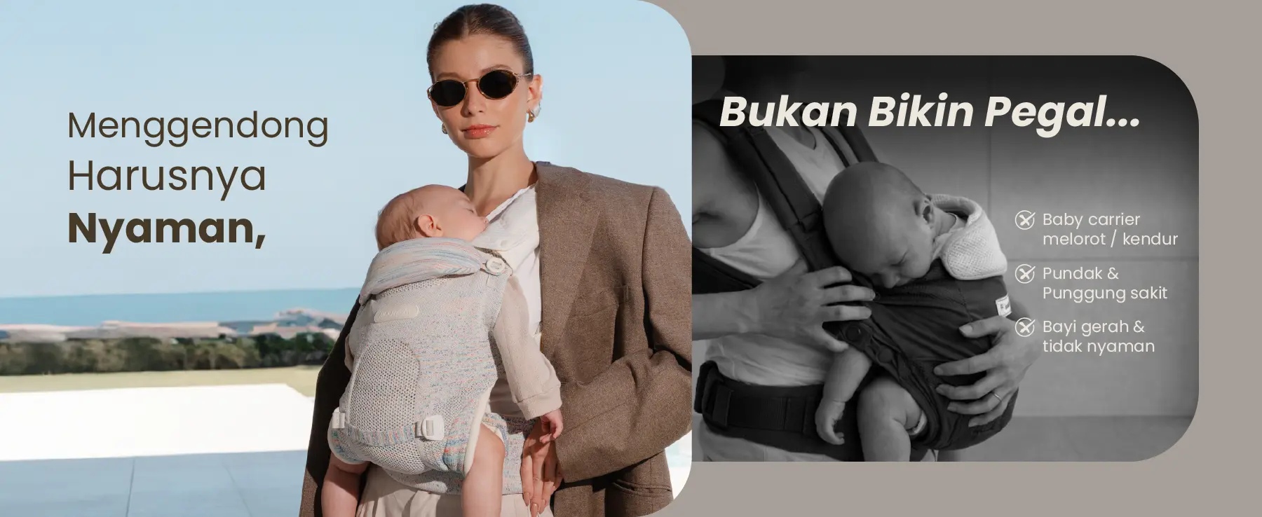 Mooimom AiryKnit Baby Carrier - Gendongan Premium SSC Airy Knit description image