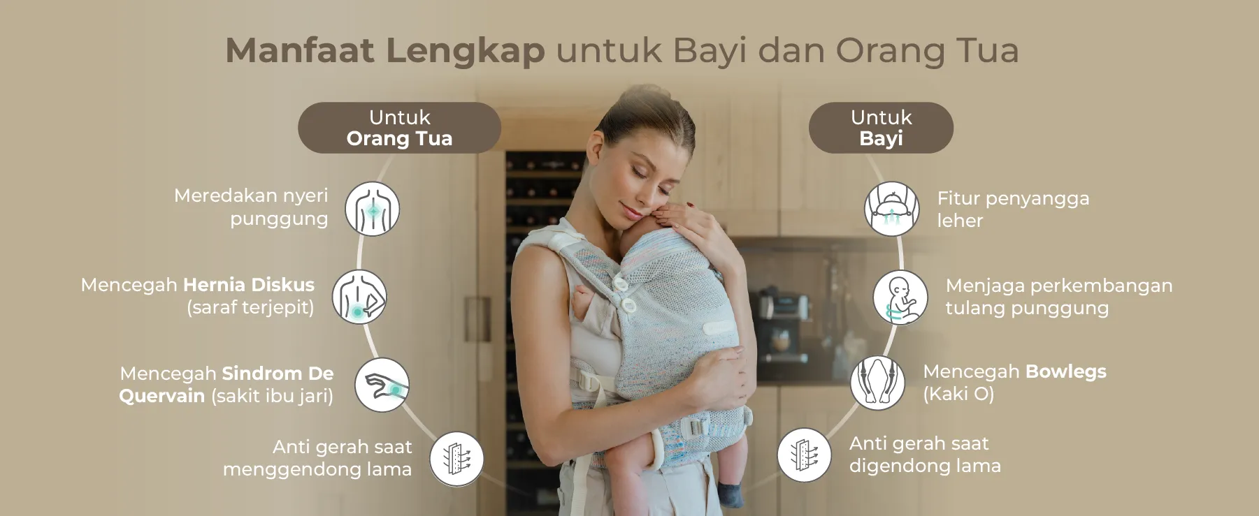 Mooimom AiryKnit Baby Carrier - Gendongan Premium SSC Airy Knit description image