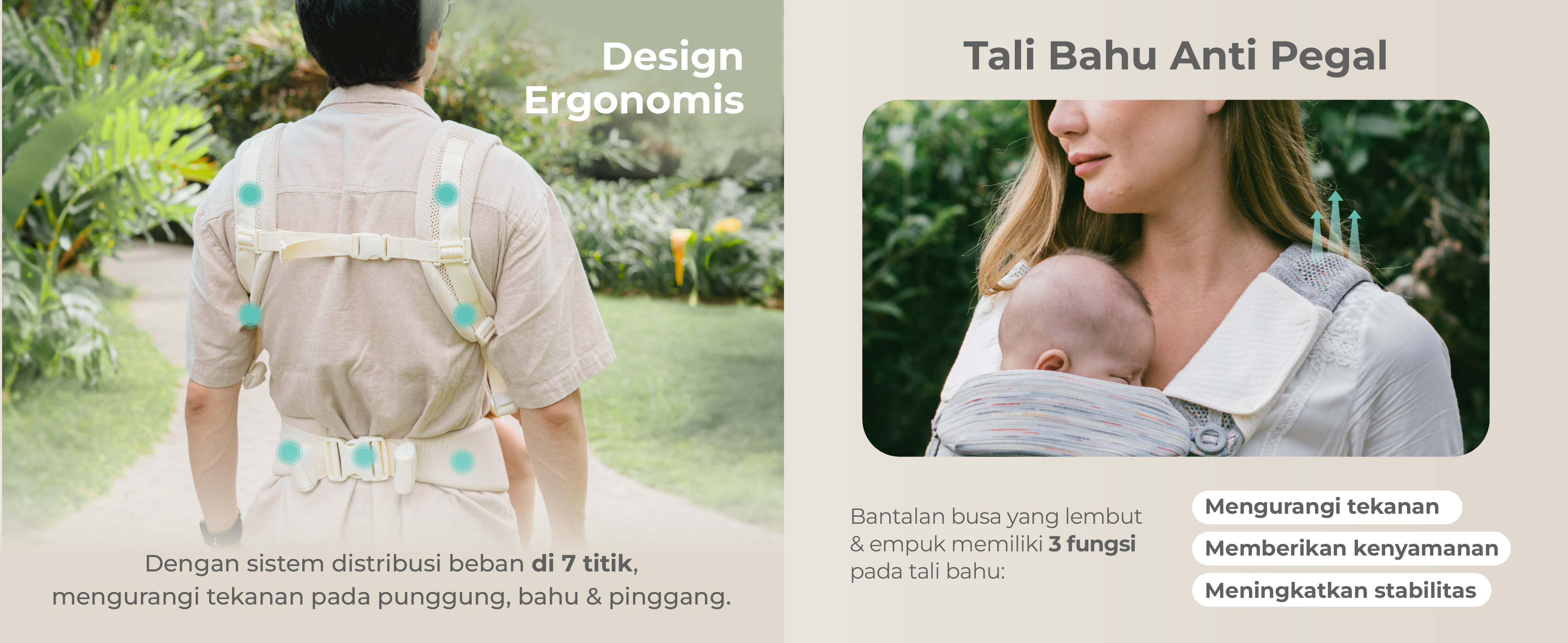 Mooimom AiryKnit Baby Carrier - Gendongan Premium SSC Airy Knit description image