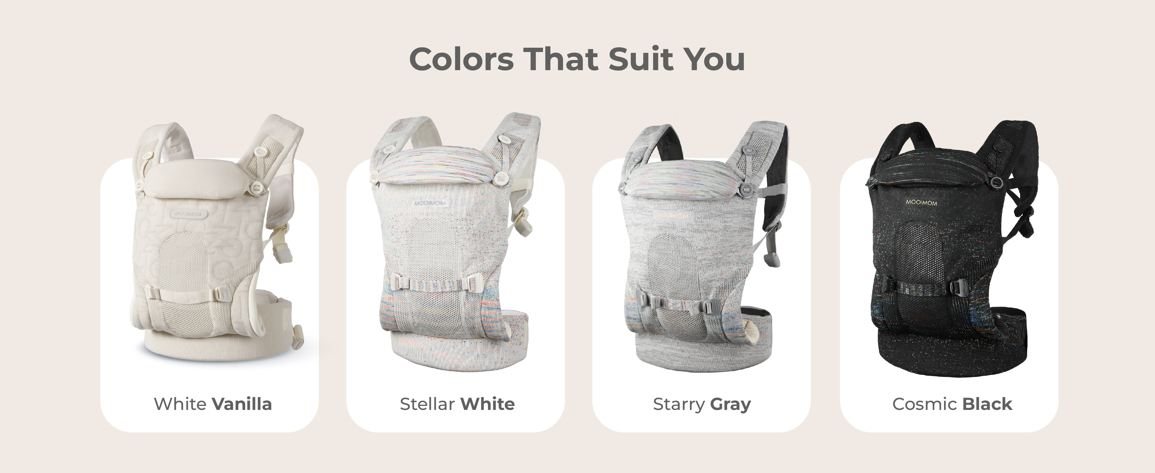 Mooimom AiryKnit Baby Carrier - Gendongan Premium SSC Airy Knit description image