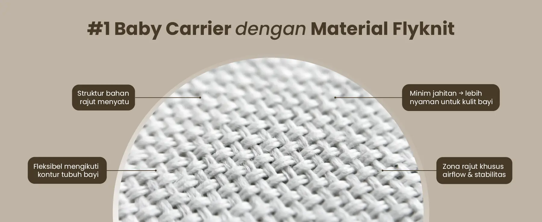 Mooimom AiryKnit Baby Carrier - Gendongan Premium SSC Airy Knit description image