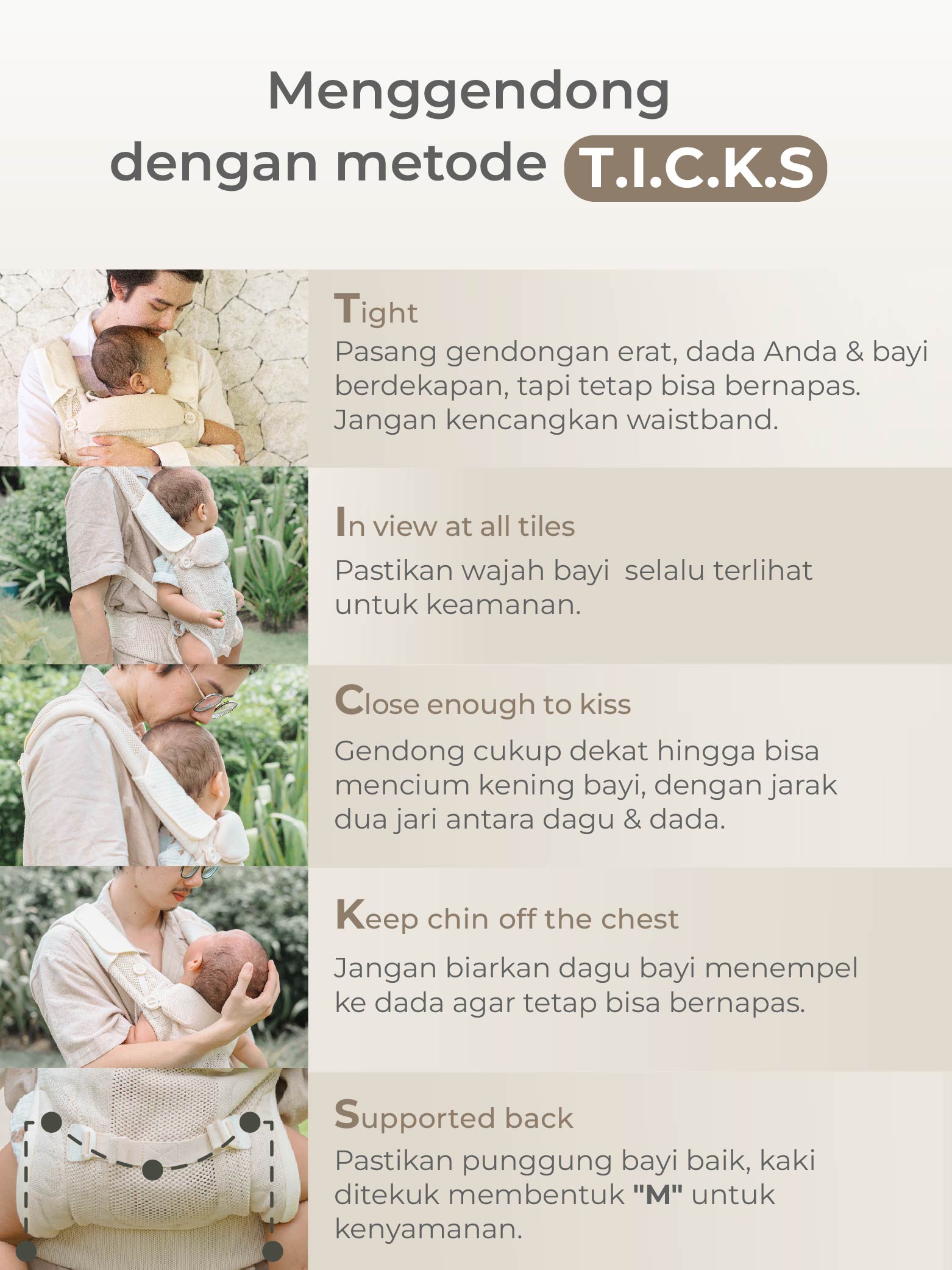 Mooimom AiryKnit Baby Carrier - Gendongan Premium SSC Airy Knit description image