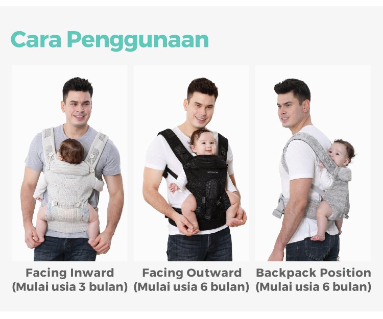 Mooimom AiryKnit Baby Carrier - Gendongan Premium SSC Airy Knit description image