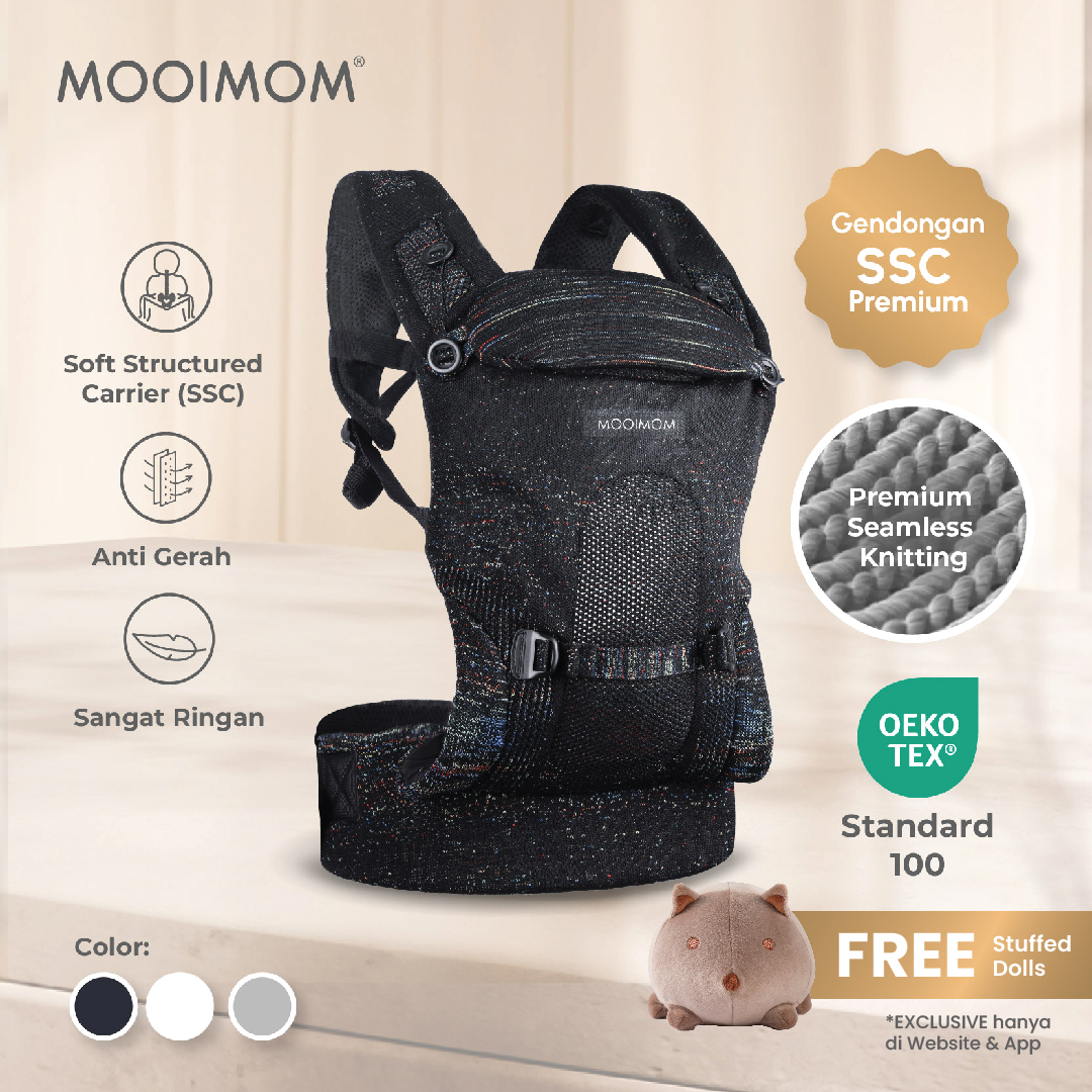 Mooimom AiryKnit Baby Carrier - Gendongan Premium SSC Airy Knit