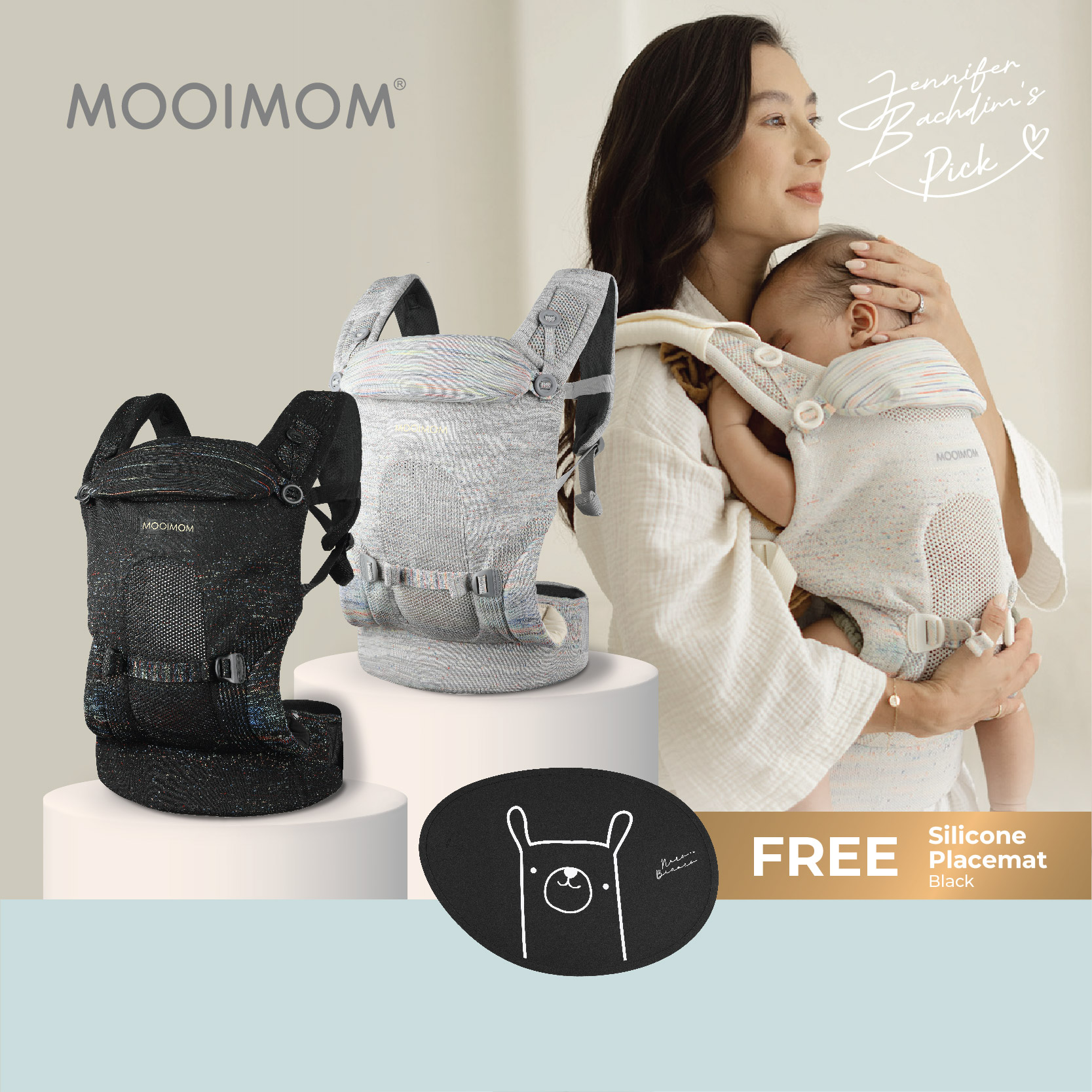 Mooimom AiryKnit Baby Carrier - Gendongan Premium SSC Airy Knit image