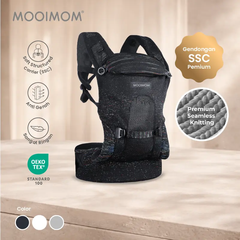 Mooimom AiryKnit Baby Carrier - Gendongan Premium SSC Airy Knit