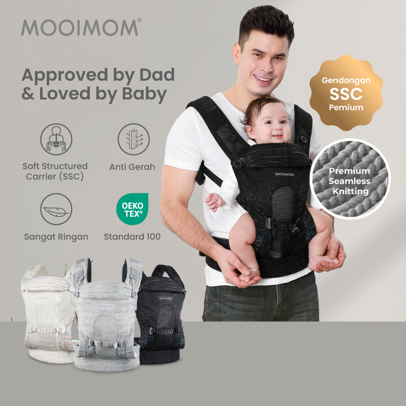 Mooimom AiryKnit Baby Carrier - Gendongan Premium SSC Airy Knit