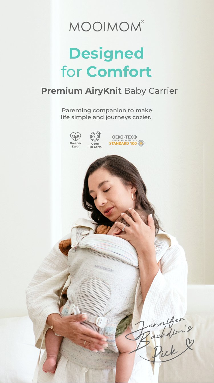 Mooimom AiryKnit Baby Carrier - Gendongan Premium SSC Airy Knit description image