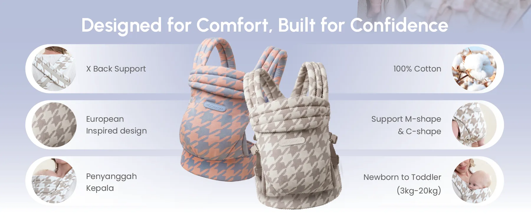 MOOIMOM Evolve Baby Carrier description image