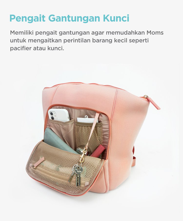 MOOIMOM Hana Diaper Backpack - Tas Perlengkapan Bayi Multifungsi description image