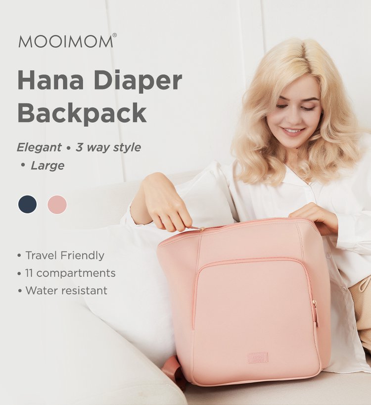 MOOIMOM Hana Diaper Backpack - Tas Perlengkapan Bayi Multifungsi description image