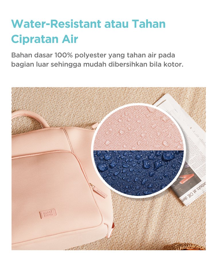 MOOIMOM Hana Diaper Backpack - Tas Perlengkapan Bayi Multifungsi description image