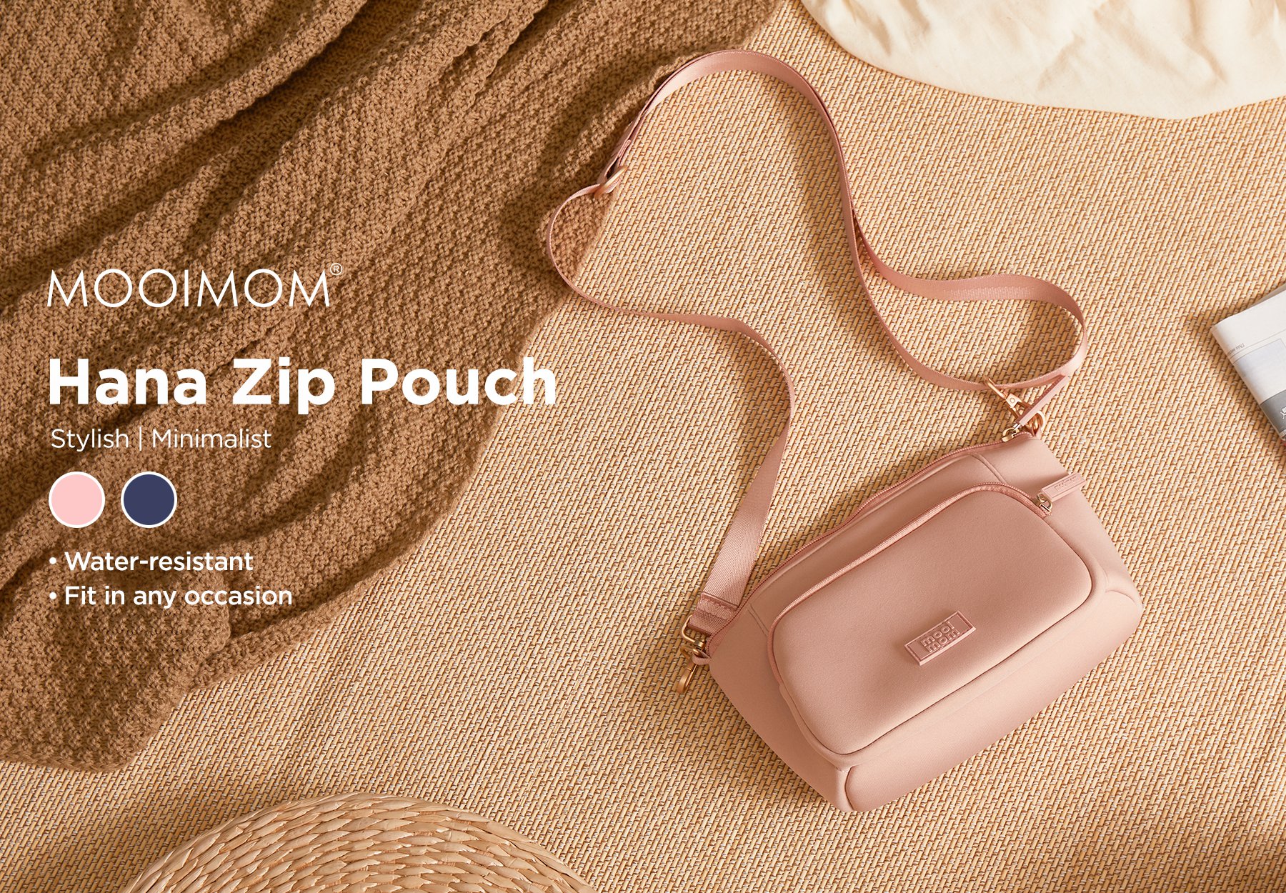 MOOIMOM Hana Zip Pouch - Tas Clutch Pouch-Style description image