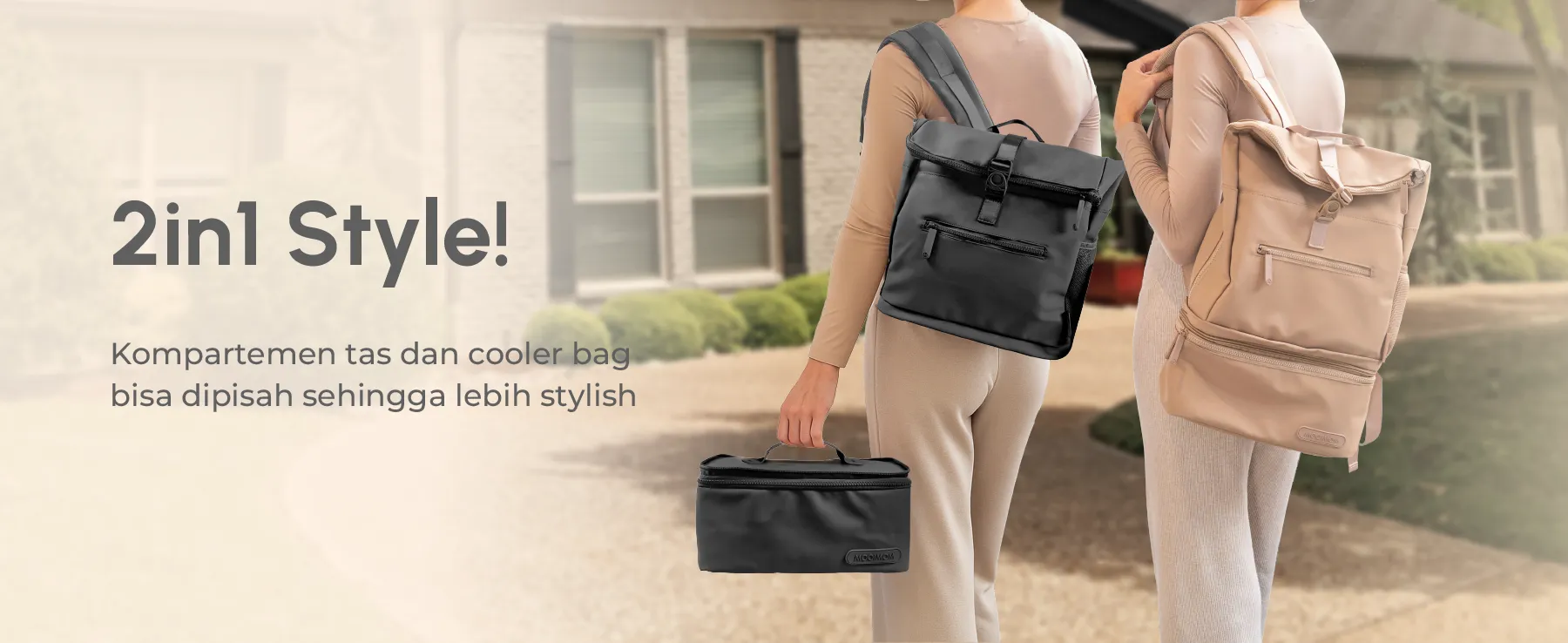 MOOIMOM On-the-Go Diaper & Cooler Bag description image