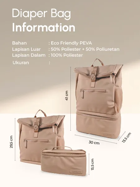 MOOIMOM On-the-Go Diaper & Cooler Bag description image